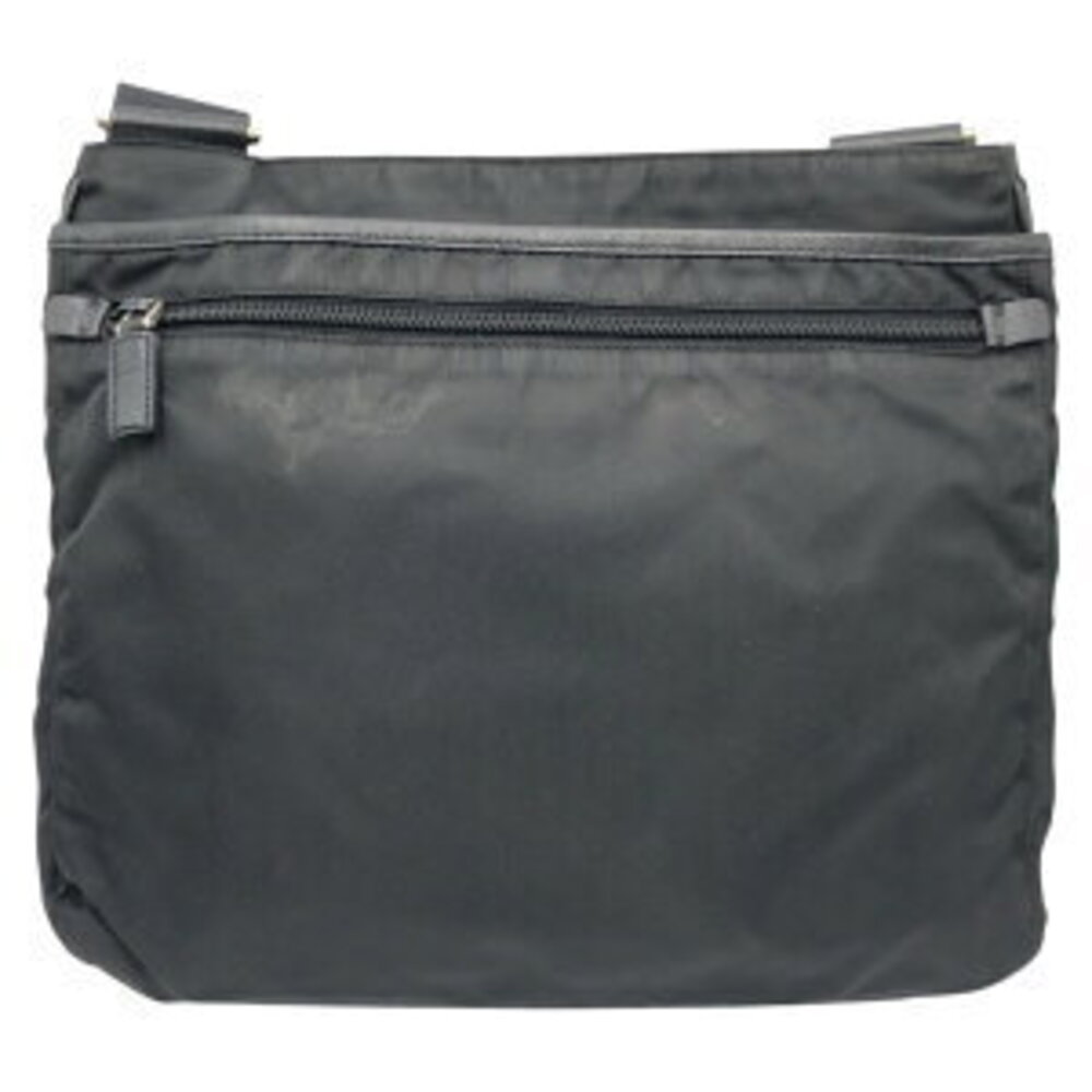 Prada Tessuto shoulder nylon black logo bag triangle